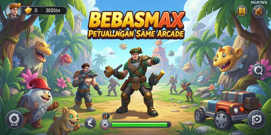 Screenshot menunjukkan aksi seru dan gameplay menantang BEBASMAX.