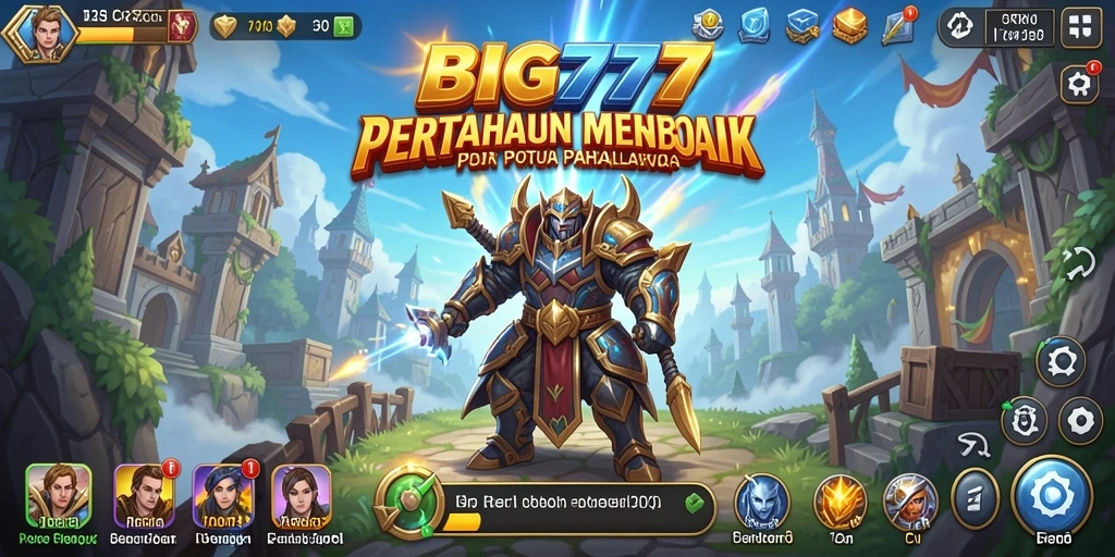 Tampilan gameplay Tower Defense yang seru dan menantang di BIG777.