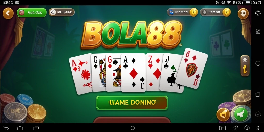 Tampilan gameplay seru dari BOLA88 yang menampilkan strategi Domino.