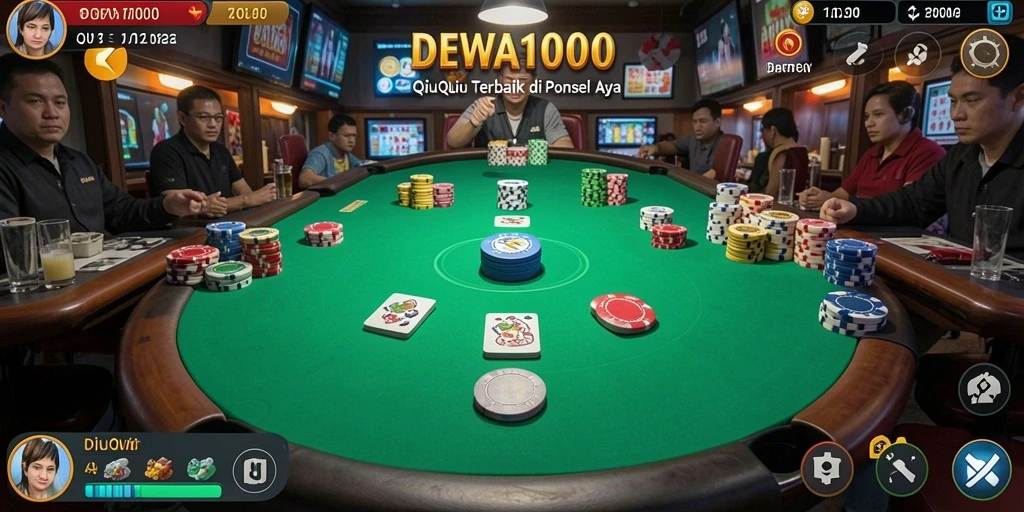 Screenshot DEWA1000 menampilkan gameplay seru QiuQiu.