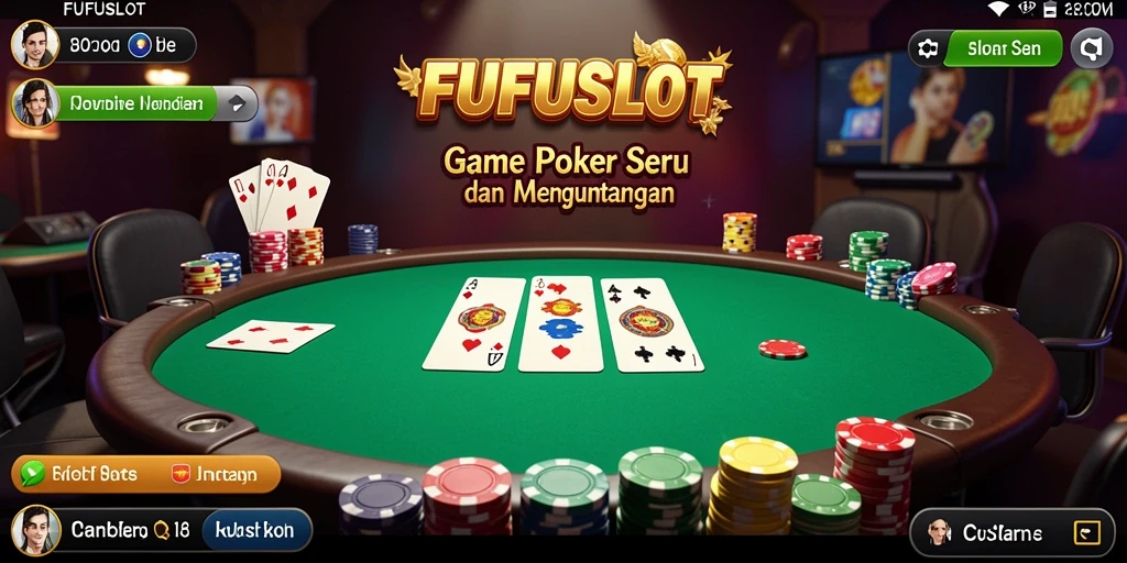 Tampilan gameplay menarik dari FUFUSLOT yang menunjukkan momen Poker terbaik.