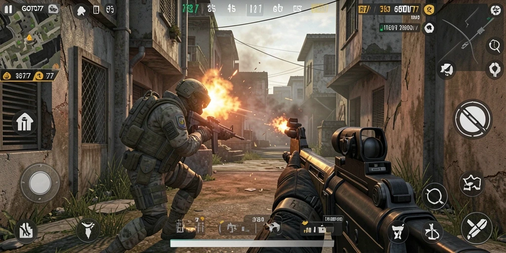 Gameplay GOTO77 yang intens dengan pertempuran mendebarkan.
