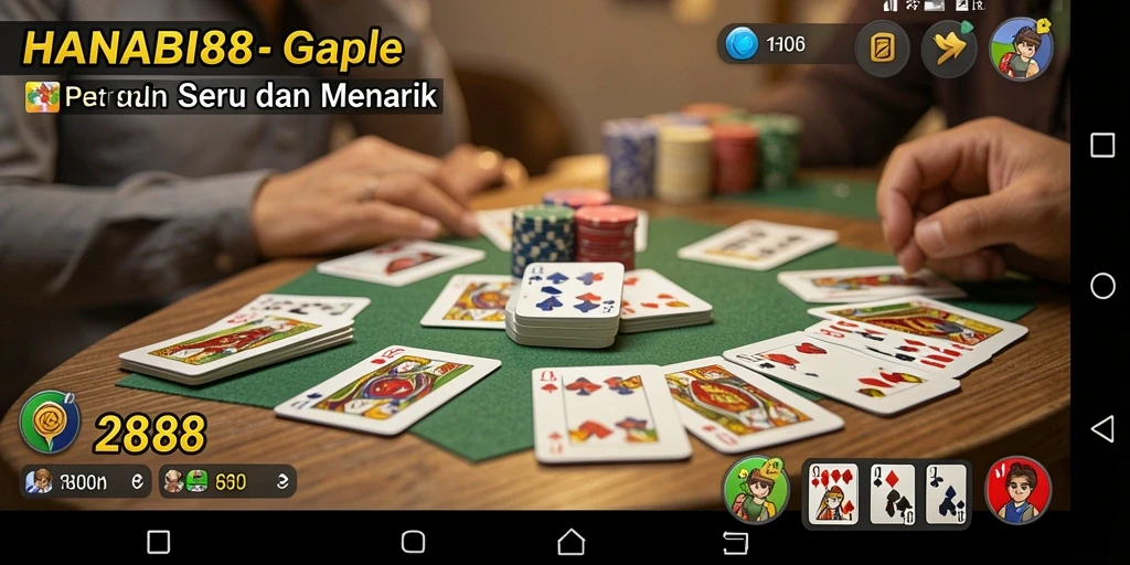 Tampilan gameplay seru dengan interaksi antar pemain Gaple.