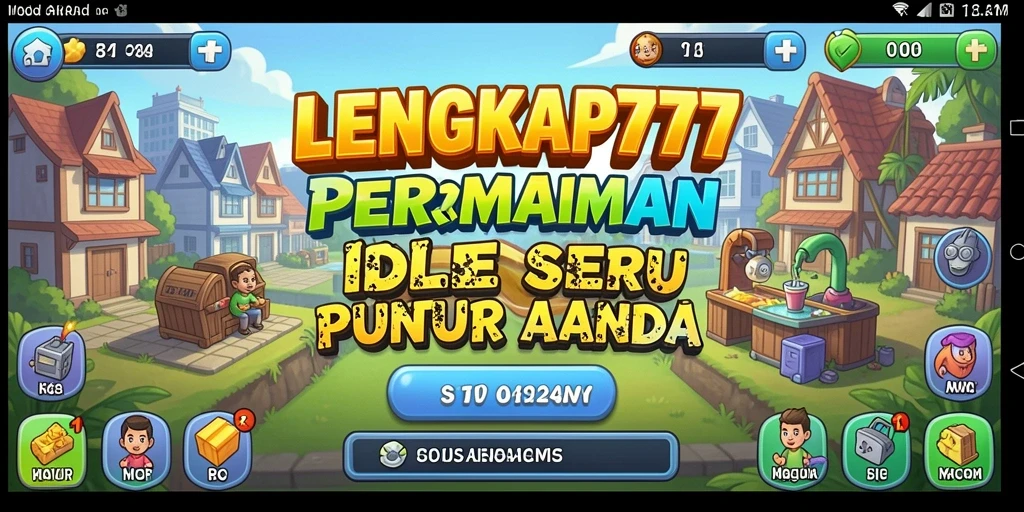 Tangkapan layar menampilkan aksi seru dalam LENGKAP777 dengan gameplay Idle.