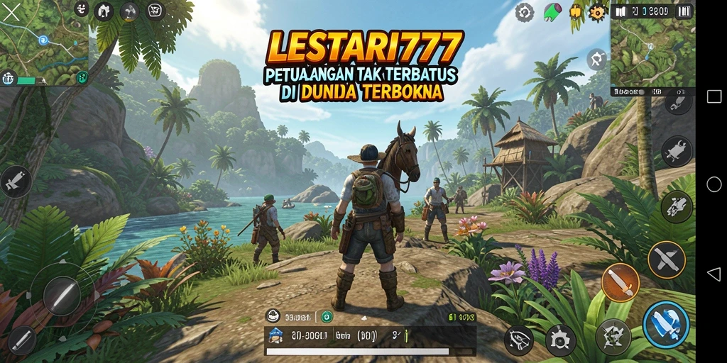 Tangkapan layar <strong>LESTARI777</strong> menampilkan aksi eksplorasi di dunia terbuka yang menakjubkan.