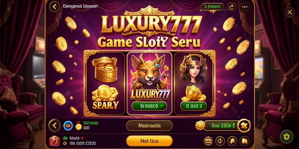 Tampilan dalam game Slot LUXURY777 yang menarik dan seru.