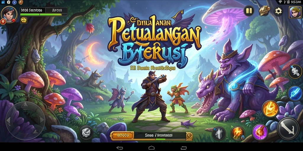 Screenshot gameplay MPO08 menampilkan aksi petualangan yang mendebarkan.