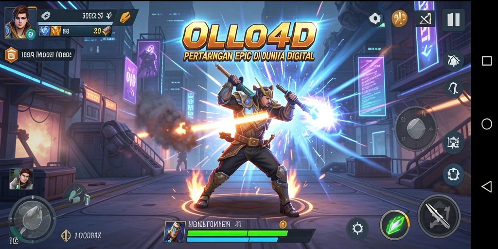 Screenshot gameplay OLLO4D menampilkan aksi pertarungan yang mendebarkan.