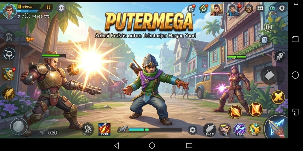 Screenshot utama PUTERMEGA menampilkan antarmuka aplikasi dengan berbagai fitur.