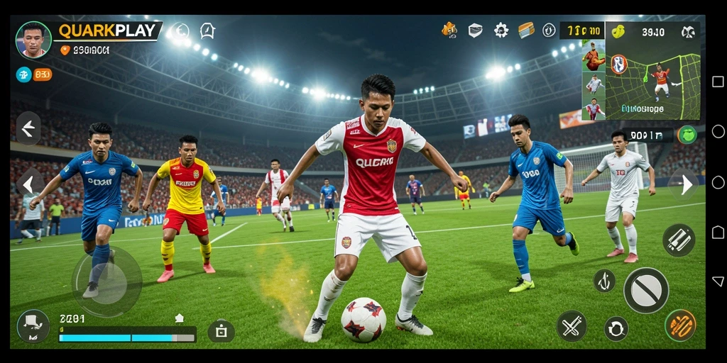 Tampilan menarik gameplay QUARKPLAY dengan banyak olahraga.