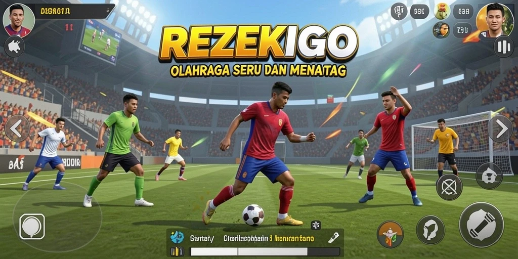 Tampilan menarik dari gameplay olahraga di REZEKIGO.