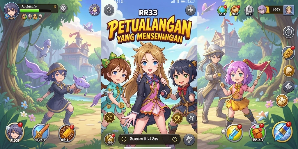 Tampilan gameplay dengan karakter Anime yang menakjubkan.
