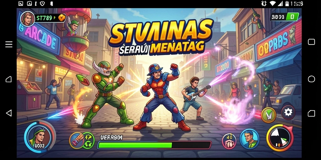 Tampilan gameplay arcade ST789 yang seru dan menantang.