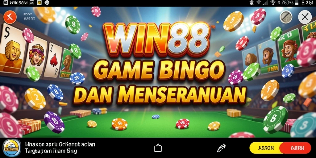 Tampilan gameplay Bingo yang menarik dan seru di WIN88.